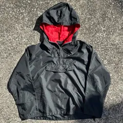 60s unknown vintage nylon anorak parker black