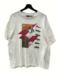 ナイキ NIKE 90s AIR JORDAN TEE ジョーダン Tシャツ AJ フォト ヴィンテージ USA製 半袖 カットソー 白 Tシャツ ロゴ ホワイト Lサイズ 104MT-1153