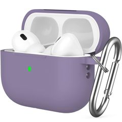 NIUTRENDZ Airpods Pro2 ケース シリカゲル保護カバー LED可視 全面保護 落下防止 キズ防止 耐衝撃 防塵 Airpods Pro 第2世代（2022）用 (キーホルダー付き ダクプル)