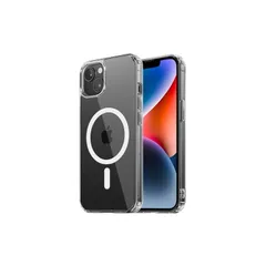 NIMASO iPhone 14 / 13 用 ケース MagSafe対応 クリア 軽量 PC 背面 黄変防止 耐衝撃 傷つけ防止 ケース マグネット搭載 マグセーフ対応 バンパー ワイヤレス充電対応 ストラップホール付き 携帯カバー アイフォン14 / 1