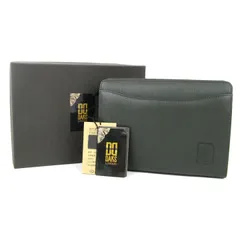 DAKS ダックス セカンドバッグ ダブルファスナー チェック シボ