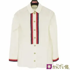 GUCCI】ラッフルトリム コットンポプリンシャツ