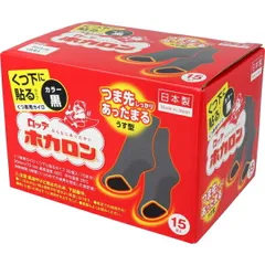 ロッテ ホカロン くつ下に貼るタイプ 黒 15足入