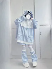 天使界隈 セットアップ パーカー ショートパンツ レッグウォーマー 天使界隈 セットアップ パーカー ショートパンツ レッグ
