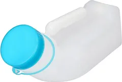 Cata-MEDICA 尿瓶 男性用 内容量1L 医療機器メーカー選定品 口径が広い 持ち運びしやすい こぼれない しびん 介護 移動(クリア)のサムネイル