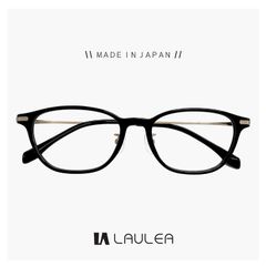 【新品】 日本製 鯖江 メガネ la4055 bk laulea 眼鏡 メンズ レディース ユニセックス モデル チタン ラウレア ウェリントン 型 フレーム MADE IN JAPAN 黒縁 黒ぶち ブラック カラー ダミーレンズ発送