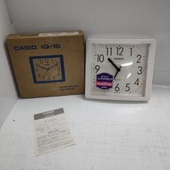 h60975　CASIO　カシオ　IQ-16　壁掛け時計　昭和レトロ　カラーホワイト　未使用