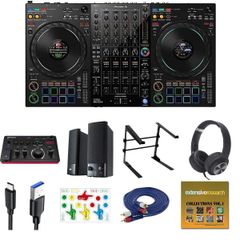 【ボーカルエフェクター付き初心者全部入り/マルチメディアスピーカーセット】Pioneer DJ(パイオニア) / DDJ-FLX10_AIRA Compact E-4_MM-SPL2N3Op14_set