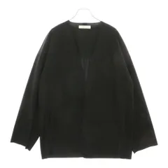 PUBLIC TOKYO (パブリック トウキョウ) 22SS フレッシュ トリコット ボタンレスカーディガン ブラック 152325001のサムネイル
