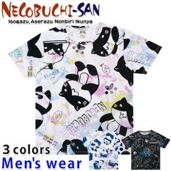 ねこぶちさん 猫渕さん 半袖 ドライ Tシャツ メンズ 総柄 猫 ネコ グッズ 12529703