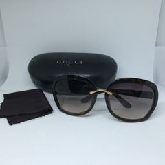 GUCCI ブラック ラウンド型サングラス ケース付き - メルカリ