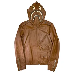 A BATHING APE ダブルライダースジャケット A BATHING APE エイプ ライダースジャケット 本革 ダブル メンズ