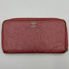 CHANEL シャネル カメリア ラウンドファスナー長財布 A50085  ピンク レディース 質屋・リサイクルマート宇部店