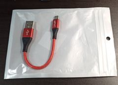 蝮ケーブル303：microUSB充電ケーブル3A/15cm ZNP【赤】
