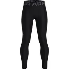【新品】【ジュニアサイズ】【YXLサイズのみ】UNDER　ARMOUR（アンダー アーマー）UAヒートギア アーマーレギンス インナーパンツ タイツ キッズ ジュニア　ブラック×ホワイト　1361738-001-YXL