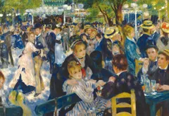 絵画 オーギュスト・ルノワール 舞踏会リマスターアート社23/100枚限定品 ルノワール『ムーラン・ド・ラ・ギャラットの舞踏会