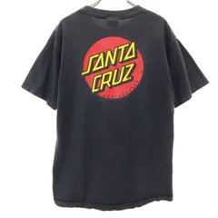 SANTA CRUZ サンタクルーズ 90s オールド バックプリント 半袖 Tシャツ M 黒 NHS メンズ 古着