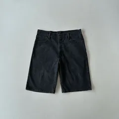 リーバイス569 ブラック　デニム　ハーフパンツ　バギー　00s Y2346