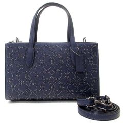 【新品 未使用】コーチ レザーバッグ  COACH アウトレット シグネチャー リベット ニーナ スモール トート バッグ ショルダーバッグ CX266 QBPVH