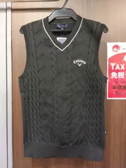 【新品未使用】キャロウェイ Vネックケーブルニットベスト C25219100 メンズ Callaway ゴルフウェア 2025秋冬モデル  (新橋店)