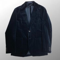 人気】エトロ ベロア テーラードジャケット 総裏 パープル サイズ48 上