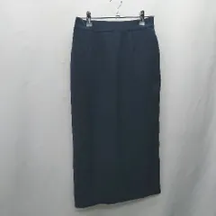 ◇ Θ ◎●未使用● niko and … ウエストゴム スリット加工 ロング丈 フレア スカート サイズM ネイビー レディース E  【1501230001205】