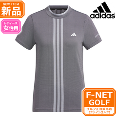 新品 【ブラック/ホワイト】春 夏 モデル adidas アディダス ゴルフウェア IKJ61 ULT365 PRIMEKNIT サイド シームレス モック シャツ [ストレッチ性 プライムニット] （レディース）☆