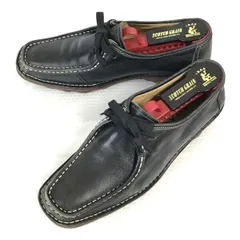 REGAL/リーガル★本革/袋縫いUチップ/レザーシューズ/モカシン【24.5/黒/BLACK】ビジネス/dress shoes◆A-141<sale>