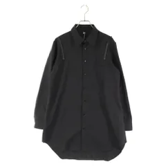 Ground Y グラウンドワイ Gaberdine Zipper Shirt ギャバジンジッパー長袖シャツ ブラック GC-B05-100