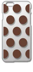 【新品未使用】iPhone6 Plus / 6s Plus アイフォン6sプラス クリア ハードケース ドット柄 水玉 (ブラウン) スマホケース カバー cl-iphone6splus-dotbig-15
