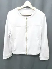 ◇ Θ DRESKIP ドレスキップ スエード調　ジップアップ 長袖 ブルゾン サイズM グレー レディース P  【1408200024014】