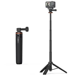GoProアクセサリー VLOG コンパクト セルカ棒 軽量 GoPro 51cm Hero13/12/11/DJI 4段階伸縮 Osmo 自撮り棒 Action5/4/3/insta 三脚 360 アクションカメラ AcePro/AcePro2対応 ミニ三脚