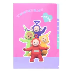 【メール便】テレタビーズ ポケットファイル A5ポケットクリアファイル ピンク Green Flash 新学期準備文具 キャラクター グッズ 