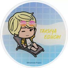 [중고] 머그컵·탕만 에구치 타쿠야 아크릴 코스터 [Kiramune Summer×Gratte animatecafe] 메뉴 주문 유상 특전