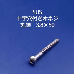 SUS　十字穴付き丸木ネジ　丸頭　3.8×50