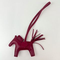 新品未使用 HERMES エルメス Rodeo Charm PM ロデオチャーム PM Ruby ルビー Agneau Milo アニョーミロ Stamp-Y Y刻 バッグチャーム ストラップ キーホルダー