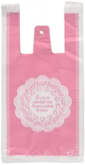 【迅速発送】ヘッズ 手提げ袋 レジ袋 レース ピンク-S (100枚) LA-S