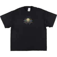 古着 TENNESSEE RIVER ドクロ柄 スカル柄 龍柄 ドラゴン柄 バックプリント プリントTシャツ メンズXL相当/eaa543959