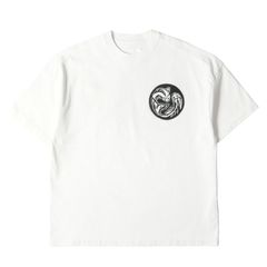 JIL SANDER ジル・サンダー Tシャツ サイズ:S / 22AW ワッペン付き オーバーサイズ ヘビーウェイト クルーネック Tシャツ / ホワイト 白 / トップス カットソー 半袖 / イタリア製【メンズ】【中古】