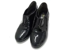 COLE HAAN コールハーン パテントレザー ウェッジソール ブーティ 表記サイズ 6 1/2 (約23.5cm) 靴 シューズ ブラック系 DI6901