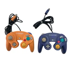 186000 現状品 Nintendo 任天堂 ニンテンドウ ゲームキューブ コントローラー オレンジ バイオレット 2点まとめ売り