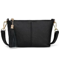 ☆ ブラック ☆ ショルダーバッグ pmy58007 ショルダーバッグ レディース 斜めがけ 大人 小さめ ミニショルダーバッグ ショルダー バッグ レザー 革 軽量 軽い 仕切り 仕分け コンパクト 3層 3ルーム シンプル 無地 おしゃれ カジュアル