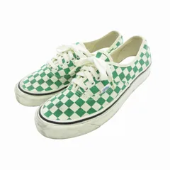 バンズ VANS オーセンティック Authentic スニーカー シューズ チェッカー柄 US9 27.0cm 白 緑 ホワイト グリーン /HO 507452 ■GY03