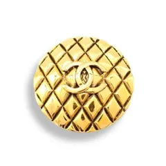 箱 シャネル CHANEL マトラッセ ココマーク ブローチ 25 サークル ラウンド ゴールド ヴィンテージ 3366
