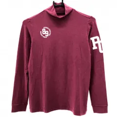 パーリーゲイツ 長袖ハイネックシャツ ワインレッド×白 ロゴプリント 表微起毛 レディース 1(M) ゴルフウェア PEARLY GATES