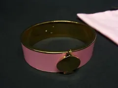 ■極美品■ kate spade ケイトスペード バングル ブレスレット アクセサリー レディース ピンク系×ゴールド系 DG6505