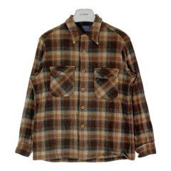 ★PENDLETON ペンドルトン ネルシャツ チェック ブラウン系 sizeL