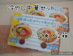 揖保乃糸 冷やし中華 龍の夢 12食セット×2箱 箱入り 中華だれ 胡麻だれ