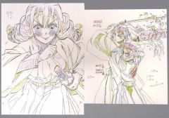 [중고] 원화 일러스트 보드 귀멸의 칼날 도장장의 사토편 제3권 ufotable 한정 특전 본편 복제 원화 세트 2종