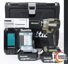 ◇マキタ makita 充電式インパクトドライバ TD173DRGX0 オリーブ 18V6.0Ahバッテリ×2 充電器 ケース付 未使用 純正品のサムネイル